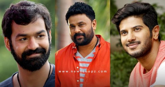 Dileep, Dulquer, and Pranav Mohanlal